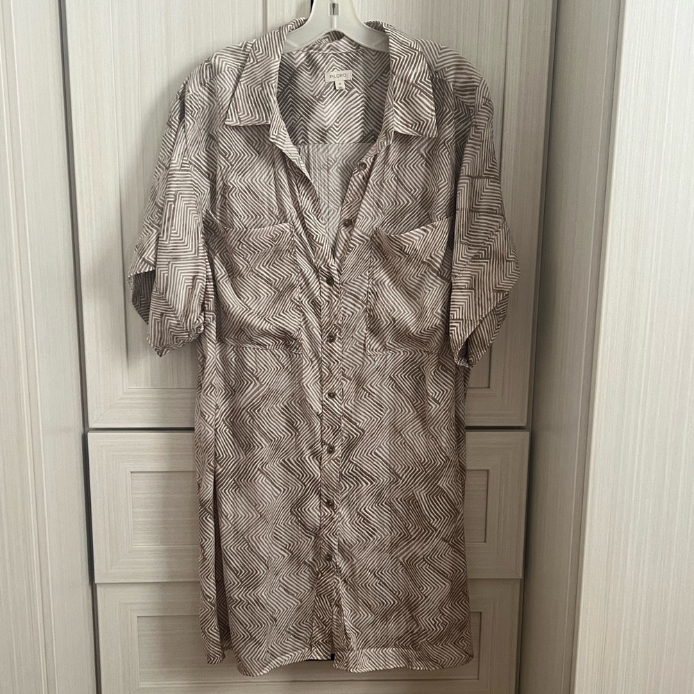 Anthropologie brand new slinky shirt dress 2X